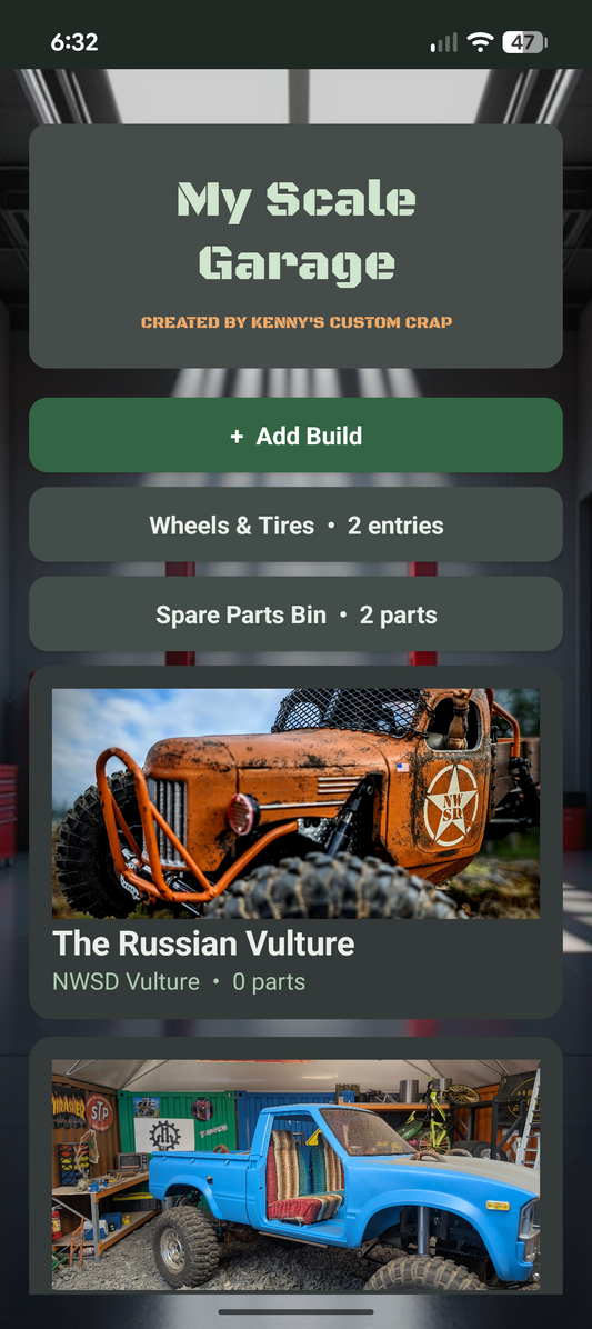 My Scale Garage — Android Website Edition